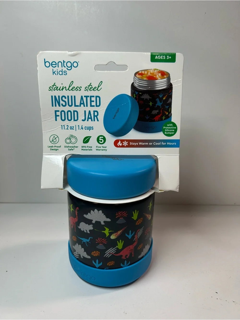 NEW Bentgo Kids’ Stainless Steel Insulated Food Jar in Dino Pattern
